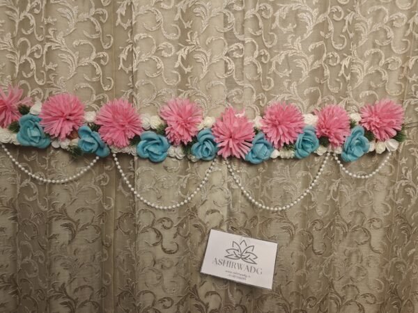 Floral Pearl Garland – Handcrafted Toran - Image 2